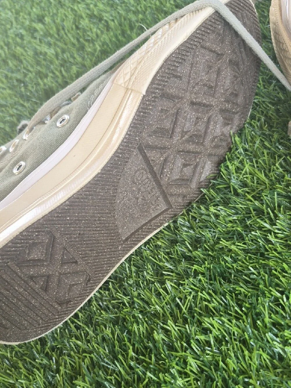 Converse Kids High-Top Sneakers in Olive/Beige